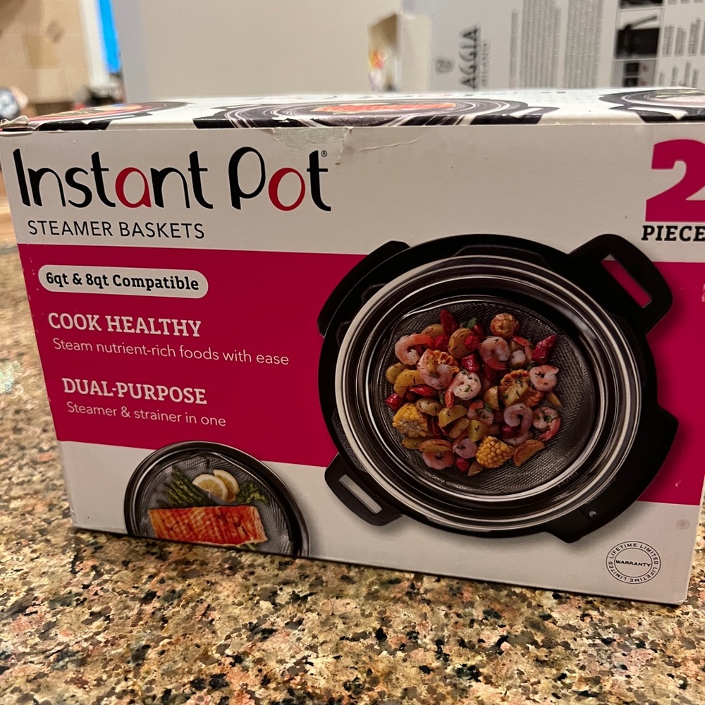 NEW Instant Pot Official Mesh Steamer Baskets, Set of 2, Stainless Steel
